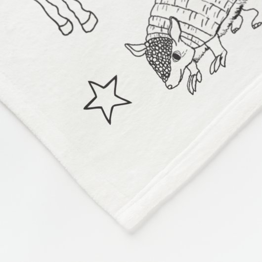 テキサス州イラストレーションドードルズオブテキサス州テキサス州パターン フリースブランケット (角)