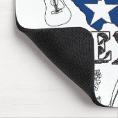 テキサス州イラストレーションドードルズオブテキサス州テキサス州パターン マウスパッド (コーナー)