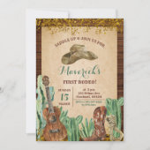 テキサス州ウェスタン・ボーイ・ファースト・ロデオの誕生日 招待状 (正面)