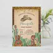 テキサス州ウェスタン・ボーイ・ファースト・ロデオの誕生日 招待状 (スタンド正面)