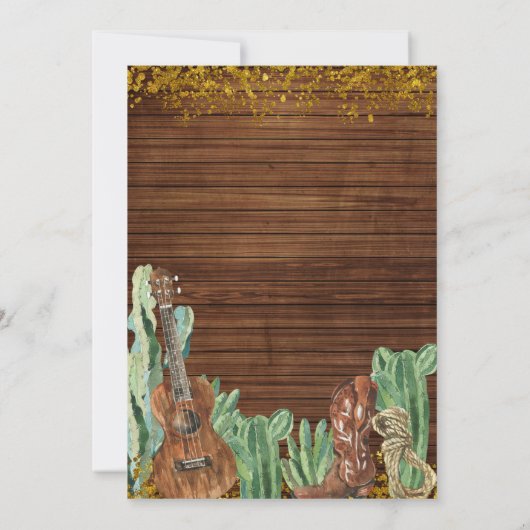 テキサス州ウェスタン・ボーイ・ファースト・ロデオの誕生日 招待状 (裏面)