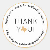 テキサス州ウェディングパーティグロムスマン ラウンドシール (正面)