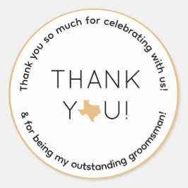 テキサス州ウェディングパーティグロムスマン ラウンドシール