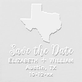 テキサス州エレガント州マップ結婚式の日付を保存