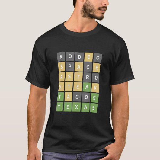 テキサス州オンラインワードゲーム Tシャツ (正面)