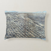 テキサス州オースティンアンティーク航空市地図1873年 アクセントクッション (裏面)