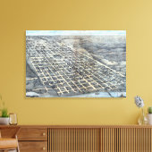 テキサス州オースティンアンティーク航空市地図1873年 キャンバスプリント (インサイチュ (リビング))