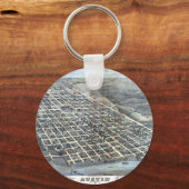 テキサス州オースティンアンティーク航空市地図1873年 キーホルダー (正面)