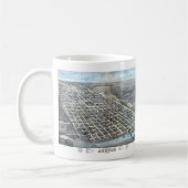 テキサス州オースティンアンティーク航空市地図1873年 コーヒーマグカップ (左)