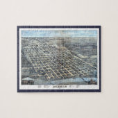 テキサス州オースティンアンティーク航空市地図1873年 ジグソーパズル (横)