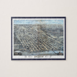 テキサス州オースティンアンティーク航空市地図1873年 ジグソーパズル