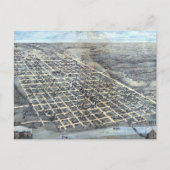 テキサス州オースティンアンティーク航空市地図1873年 ポストカード (正面)