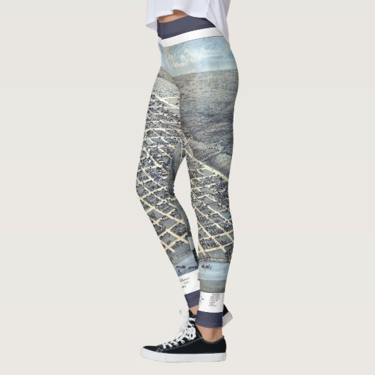 テキサス州オースティンアンティーク航空市地図1873年 レギンス (左)