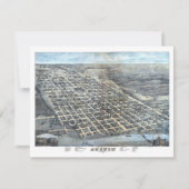 テキサス州オースティンアンティーク航空市地図1873年 招待状 (正面)