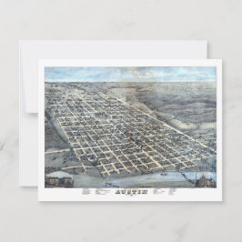 テキサス州オースティンアンティーク航空市地図1873年 招待状