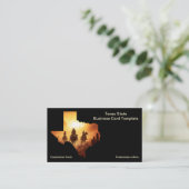 テキサス州カウボーイズ州のテキサス州ロゴ 名刺 (スタンド正面)