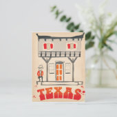 テキサス州カウボーイヴィンテージスタイル旅行ポスター ポストカード (スタンド正面)