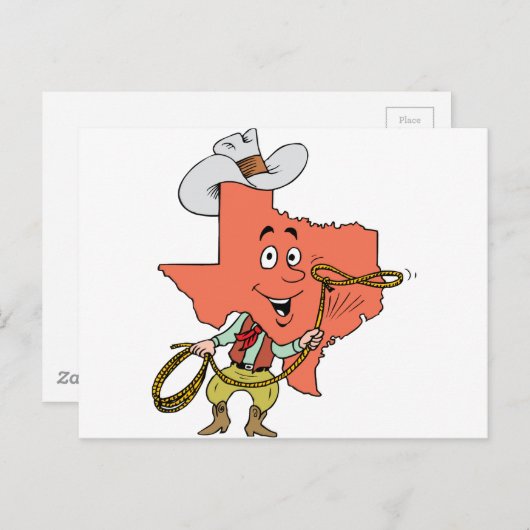 テキサス州カウボーイ ポストカード (正面/裏面)