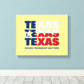 テキサス州カスタム友好問題 キャンバスプリント (インサイチュ (ウッドフロア))