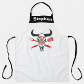 テキサス州カスタムBBQエプロン、カウボーイズビール、BBQ エプロン (正面)