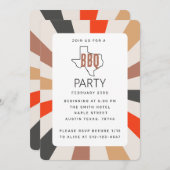 テキサス州カラフルBBQパーティー 招待状 (正面/裏面)