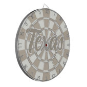 テキサス州カーキアンドホワイト編集可能文字 ダーツボード (正面左)