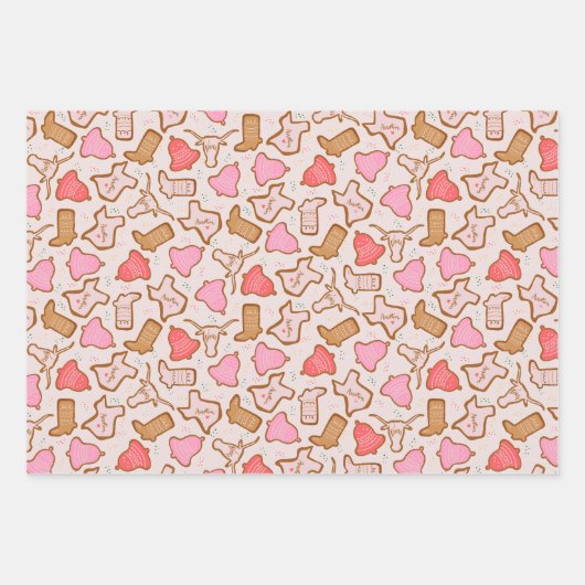 テキサス州クッキー ラッピングペーパーシート (正面)