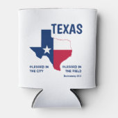 テキサス州クリスチャン聖なる書物、 経典賛美モノグラム 缶クーラー (正面)