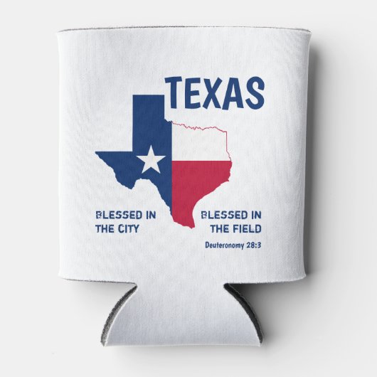 テキサス州クリスチャン聖なる書物、 経典賛美モノグラム 缶クーラー (正面)