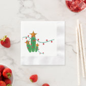 テキサス州クリスマスカクテルナプキン 縁ありカクテルナプキン (インサイチュ)