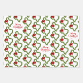 テキサス州クリスマスリース ラッピングペーパーシート (正面)