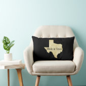 テキサス州クリームアンドブラックランバー装飾用クッション ランバークッション (椅子)