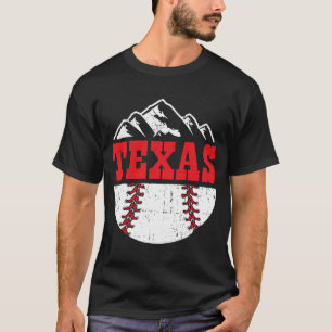 テキサス州クールソフトボール野球チームスポーツラバーテックス Tシャツ