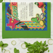 テキサス州グアカモールレシピ キッチンタオル (折り畳み)