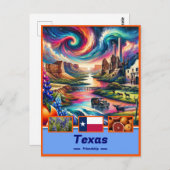 テキサス州グランデュールアイコニックランドマークス&自然 ポストカード (正面/裏面)