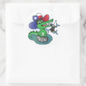 テキサス州ゲーターキャッチドローンクラシックラウンドステッカー ラウンドシール (バッグ)