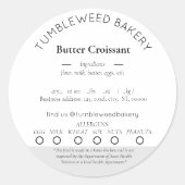 テキサス州コテージフードロースティッカー ラウンドシール (正面)