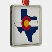 テキサス州コロラド州の雪片の旗の休日のオーナメント メタルオーナメント (右)