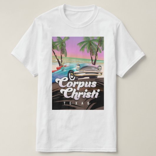 テキサス州コーパスクリスティのバケーション ポスター Tシャツ (デザイン正面)