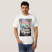 テキサス州コーパスクリスティのバケーション ポスター Tシャツ (正面フル)