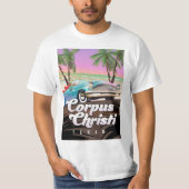 テキサス州コーパスクリスティのバケーション ポスター Tシャツ (正面)