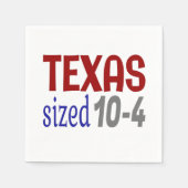 テキサス州サイズ10-4レターケニー スタンダードカクテルナプキン (正面)