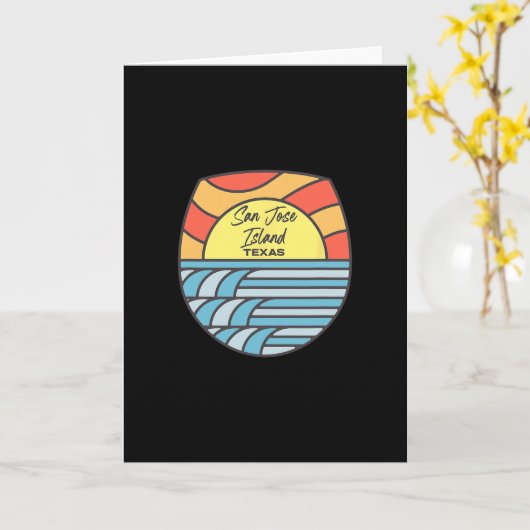 テキサス州サンジョセ島 アトランティックサンライズバケーション カード (黄色い花)