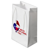 テキサス州サンタ – メリークリスマスY'all! スモールペーパーバッグ (裏面アングル)