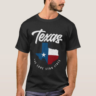 テキサス州ザローンスター州テキサス州の地図 Tシャツ