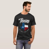 テキサス州ザローンスター州テキサス州の地図 Tシャツ (正面フル)