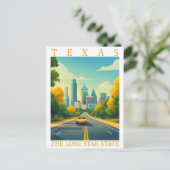 テキサス州ザローンスター州USAトラベルプレイス ポストカード (スタンド正面)