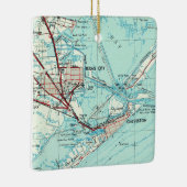 テキサス州シティーヴィンテージの地図 セラミックオーナメント (右)