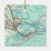テキサス州シティーヴィンテージの地図 セラミックオーナメント (裏面)
