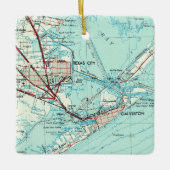 テキサス州シティーヴィンテージの地図 セラミックオーナメント (正面)